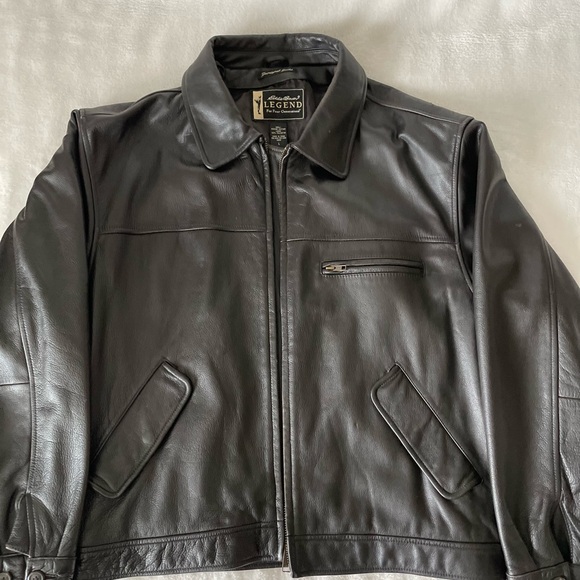 Vintage Eddie Bauer Legend Journeyman leather jacket.size L